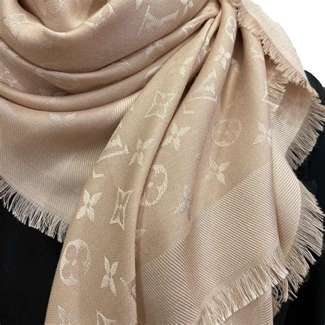 louis vuitton gold shawl|Louis Vuitton ecru monogram shawl.